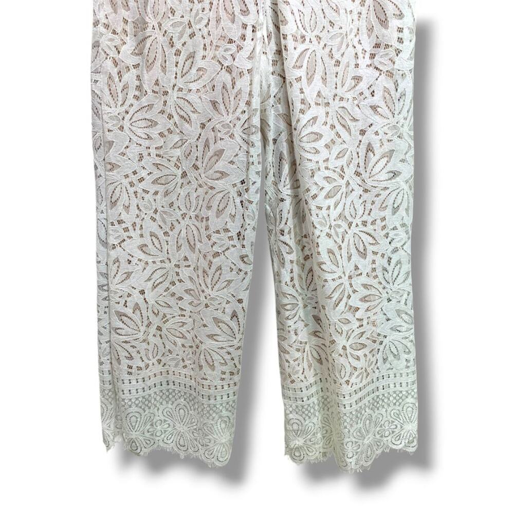 Medium Lulus New Ivory Lace Jumpsuit Sleeveless Womens - Picture 10 of 14